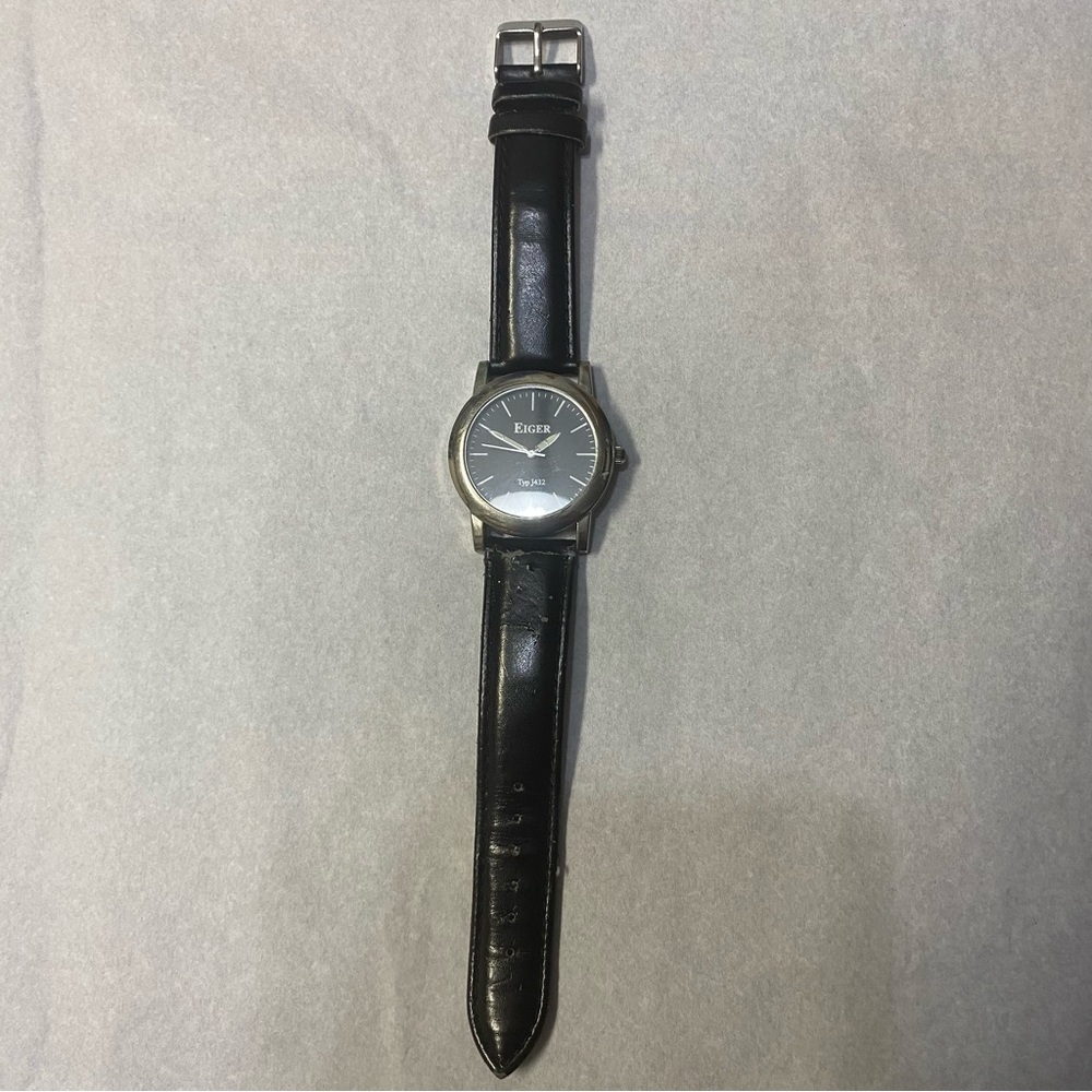 Eiger Adult Unisex Watch Wristwatch J432 Black Face